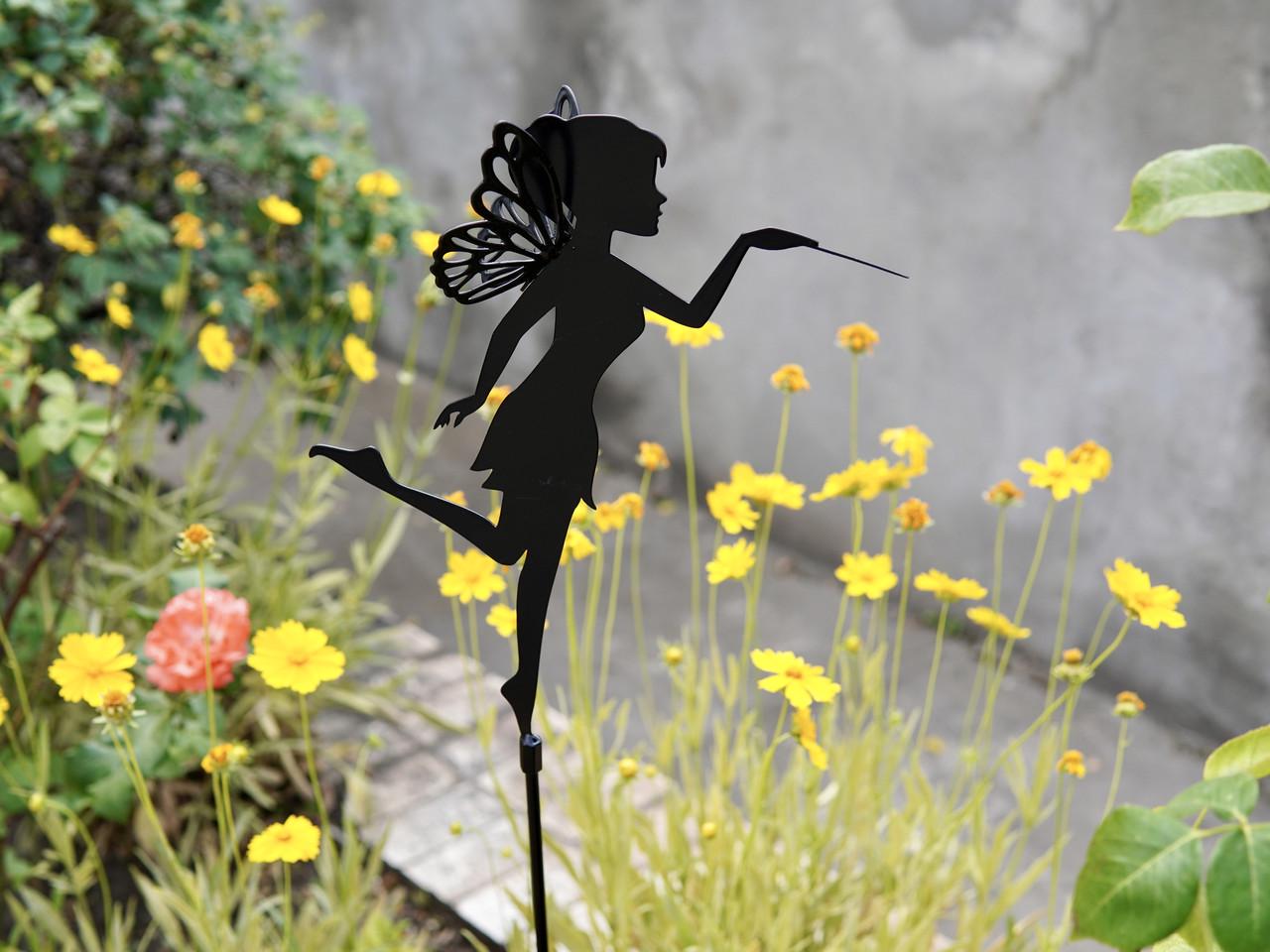 Садовая фигура Фея с палочкой металлическая для сада/газона/клумбы (DCR045) - фото 4