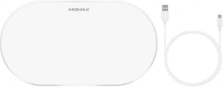 Беспроводная зарядка Momax Q.Pad Pro Qual-Coil Series, White (UD11W) - фото 3