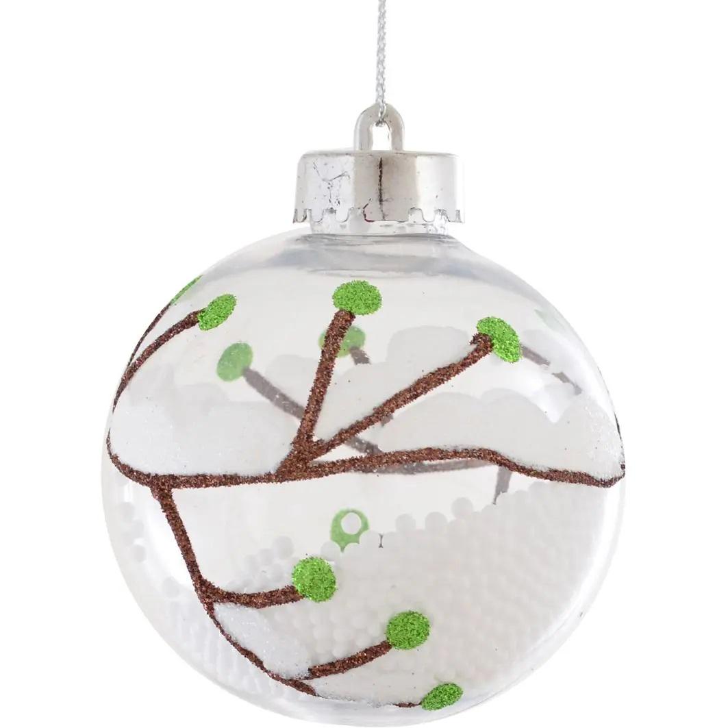 Игрушка на елку Шарик 8 см Серебряный (TY-5-R-356)