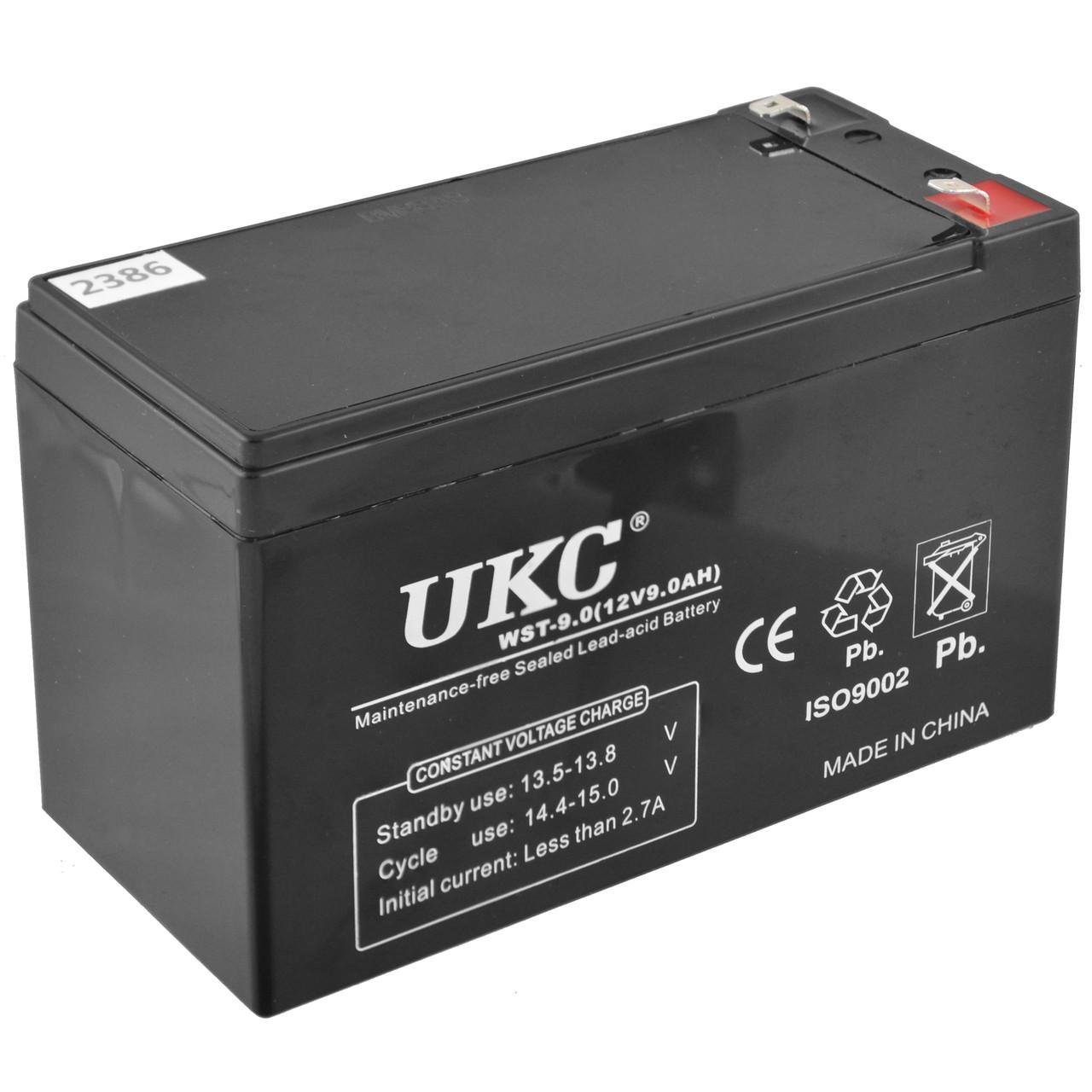 Акумулятор свинцево-кислотний UKC WST-9.0 12 V 9 Ah Black (3_02595)