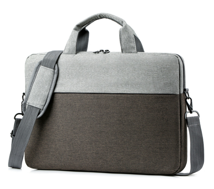 Сумка для ноутбука и документов на ремне с карманом для зярядки 15,6" Коричневый с серым (C783-5)