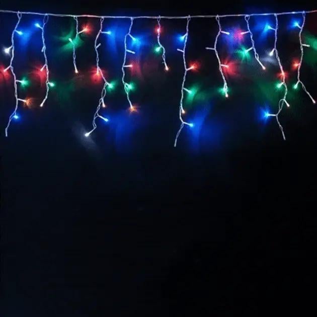 Гірлянда бахрома вулична 240 LED 10 м Білий дріт/Різнокольоровий (234435) - фото 2 Гірлянда бахрома вулична 240 LED 10 м Білий дріт/Різнокольоровий (234435) - фото 2