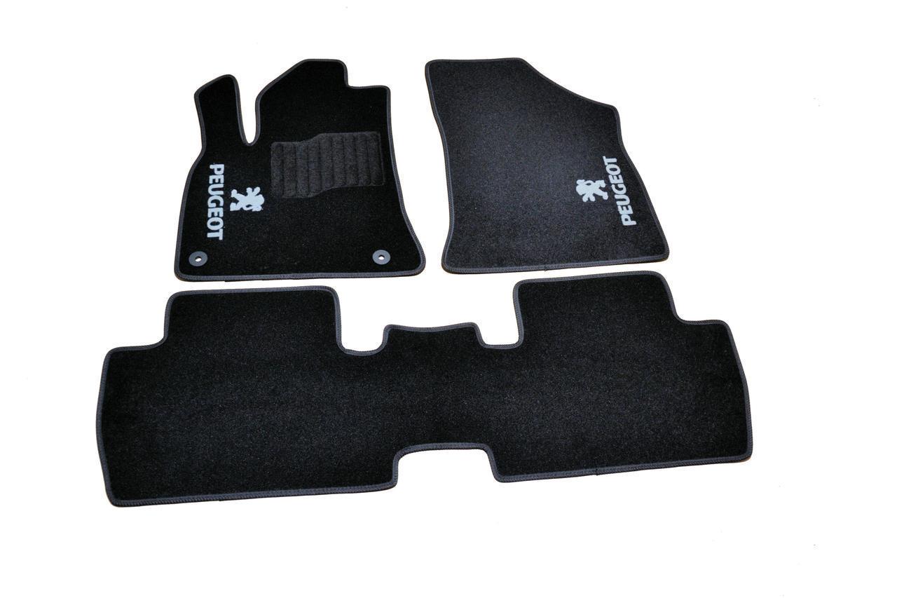 Килимки в салон ворсові для Peugeot 3008 2009-2016 5 шт. Чорний (1398313099)