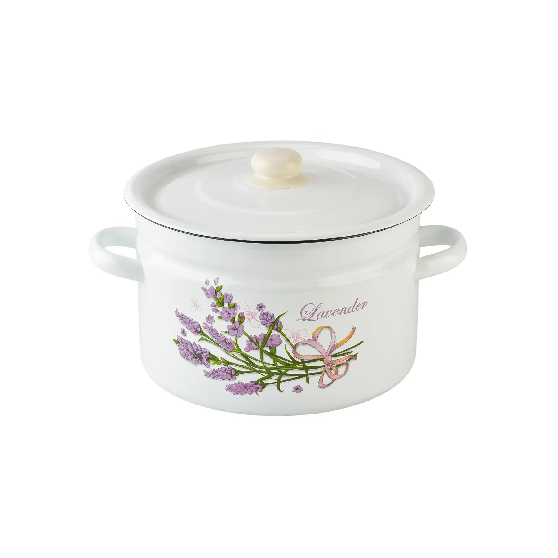 Кастрюля эмалированная Букет лаванды 12,0 л (27419380)
