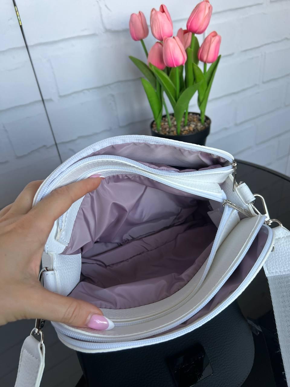 Клатч кросс-боди с широким ремнем Белый (2732414517) - фото 8 Клатч кросс-боди с широким ремнем Белый (2732414517) - фото 8