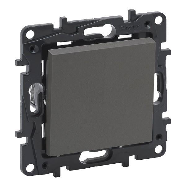 Выключатель 1-клавишный Legrand 863401 Niloe Step 10A пластик Сталь (11646231)