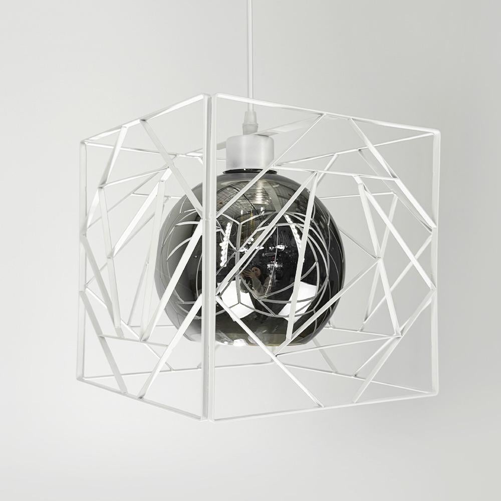 Люстра LineF лофт 24х24 см Белый/Графитовый (12120/1 WT+GR)