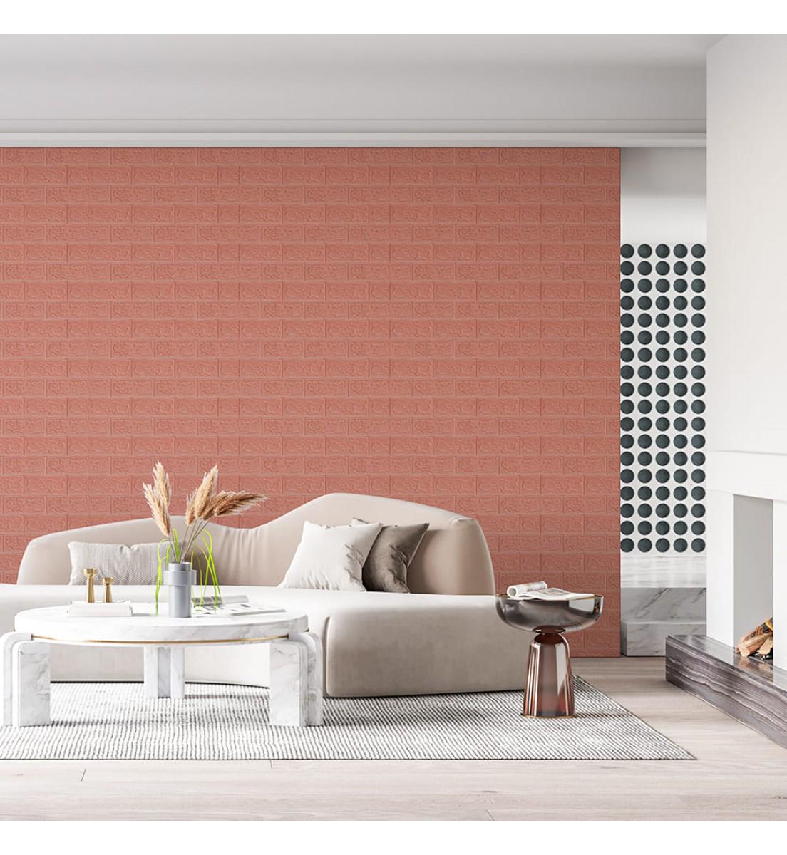 3D-панель самоклеящаяся декоративная под кирпич 3080x700x3 мм Кофе с молоком (OS-BG348-3) - фото 9 3D-панель самоклеящаяся декоративная под кирпич 3080x700x3 мм Кофе с молоком (OS-BG348-3) - фото 9