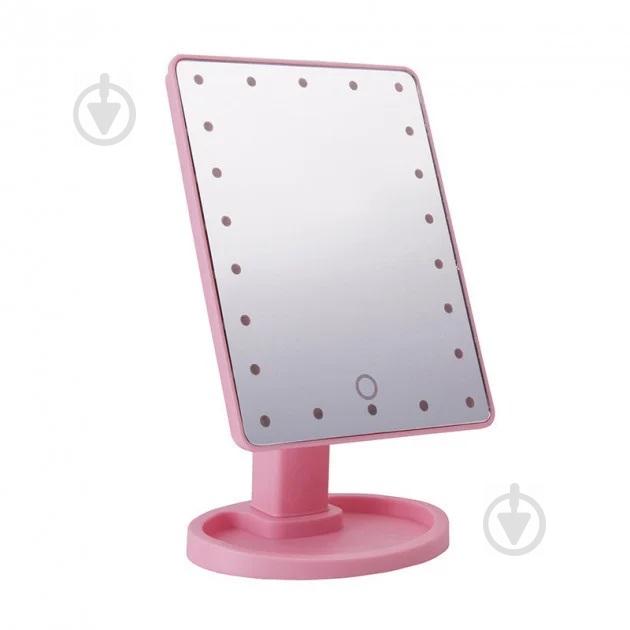 Зеркало для макияжа с подсветкой и сенсорной регулировкой Magic Makeup Mirror XR-1608 22 LED Розовое (003161122C5)