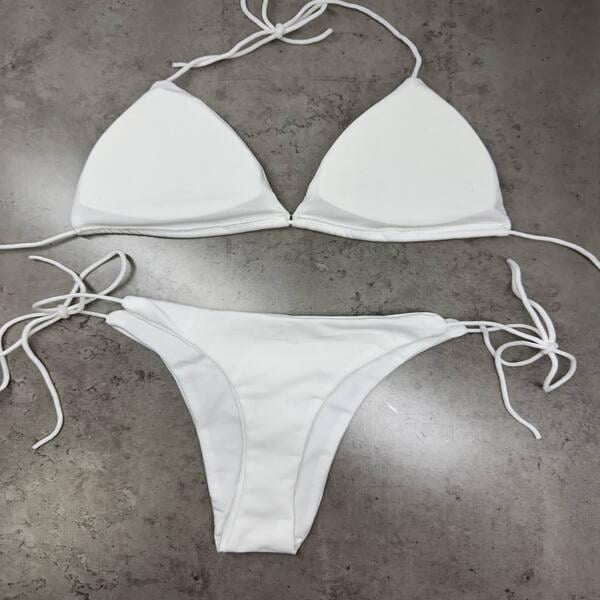 Купальник женский раздельный на завязках OS Белый (00148) - фото 3 Купальник женский раздельный на завязках OS Белый (00148) - фото 3