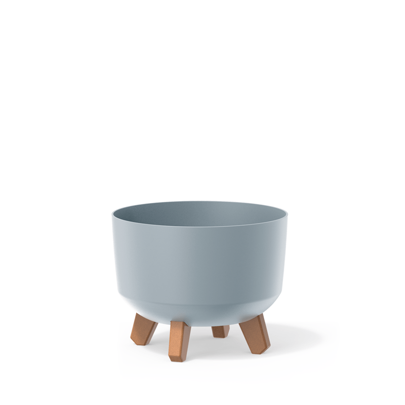 Горщик для квітів Prosperplast Gracia круглий на ніжках 34х34х24 см Світло-сірий (74106-443)