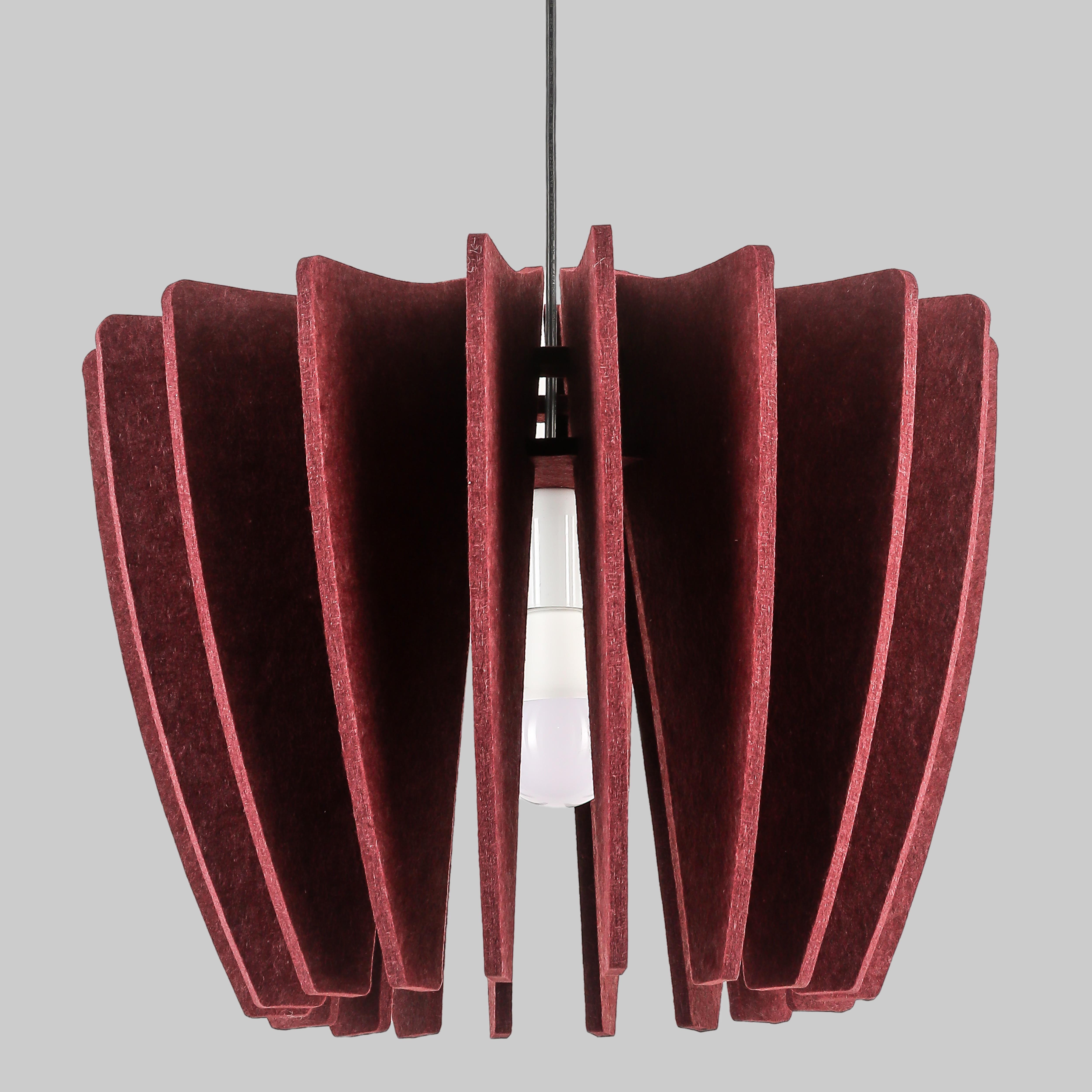 Подвес-люстра дизайнерский из фетра Бордовый (805-1248-1)
