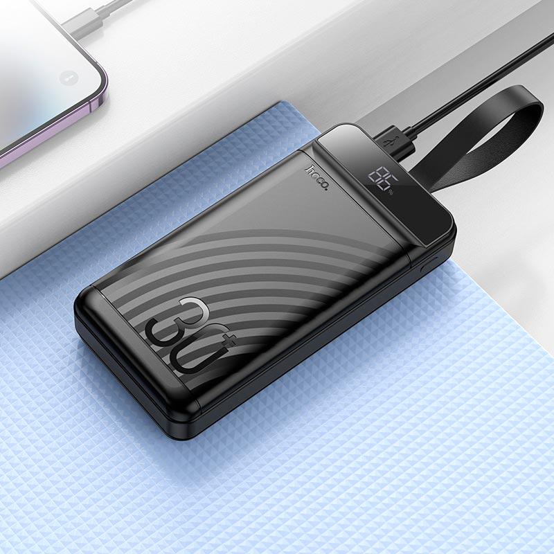 Павербанк Hoco J123B 30000 мАг 2xUSB Type-C Lightning QC/PD 22,5W 3 A Чорний (25775021) - фото 7 Павербанк Hoco J123B 30000 мАг 2xUSB Type-C Lightning QC/PD 22,5W 3 A Чорний (25775021) - фото 7