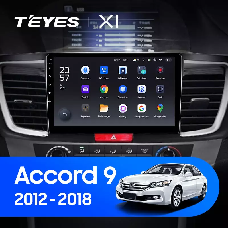 Автомагнитола штатная Teyes для Honda Accord 9 2012-2018 Android X1 2+32G Wi-Fi (1658996479) - фото 3