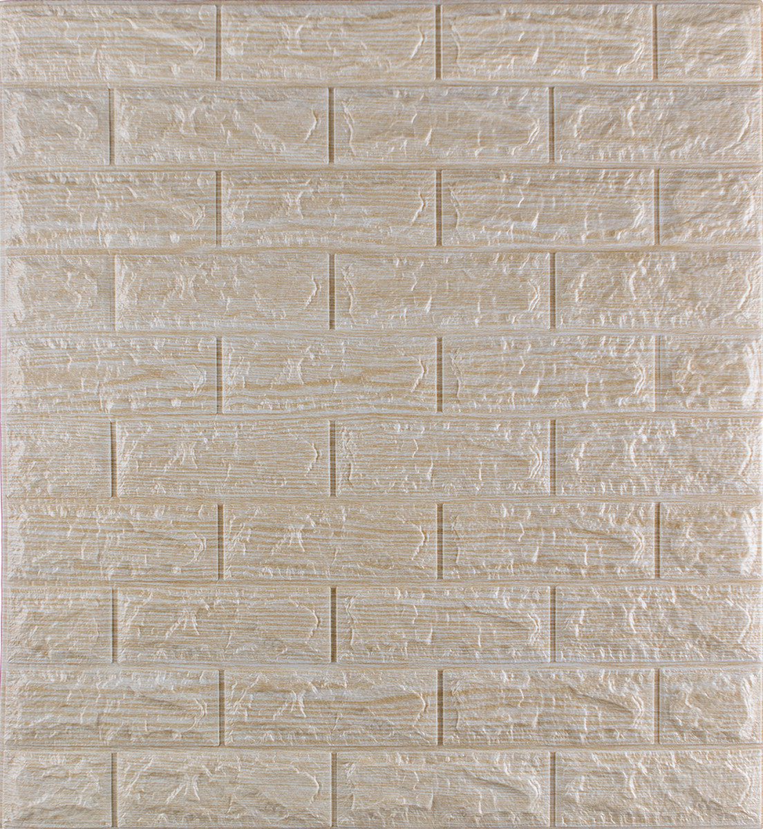 Панель звукоизоляционная 3D Loft самоклеющаяся 700x770x7 мм кирпич Светло-бежевый