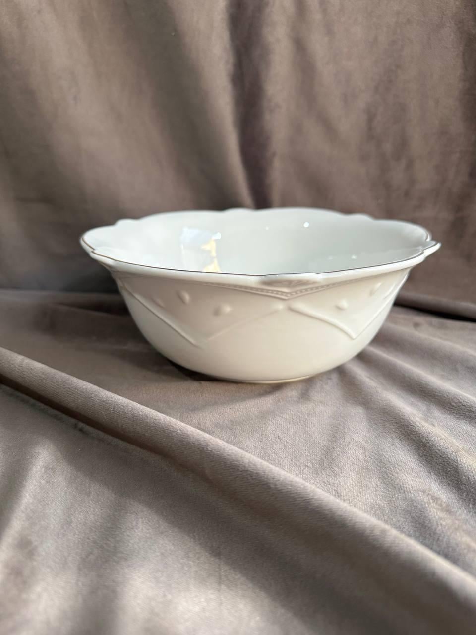 Салатник YIWU HP-20-39 керамический 20х7 см Белый (HP-20-39)