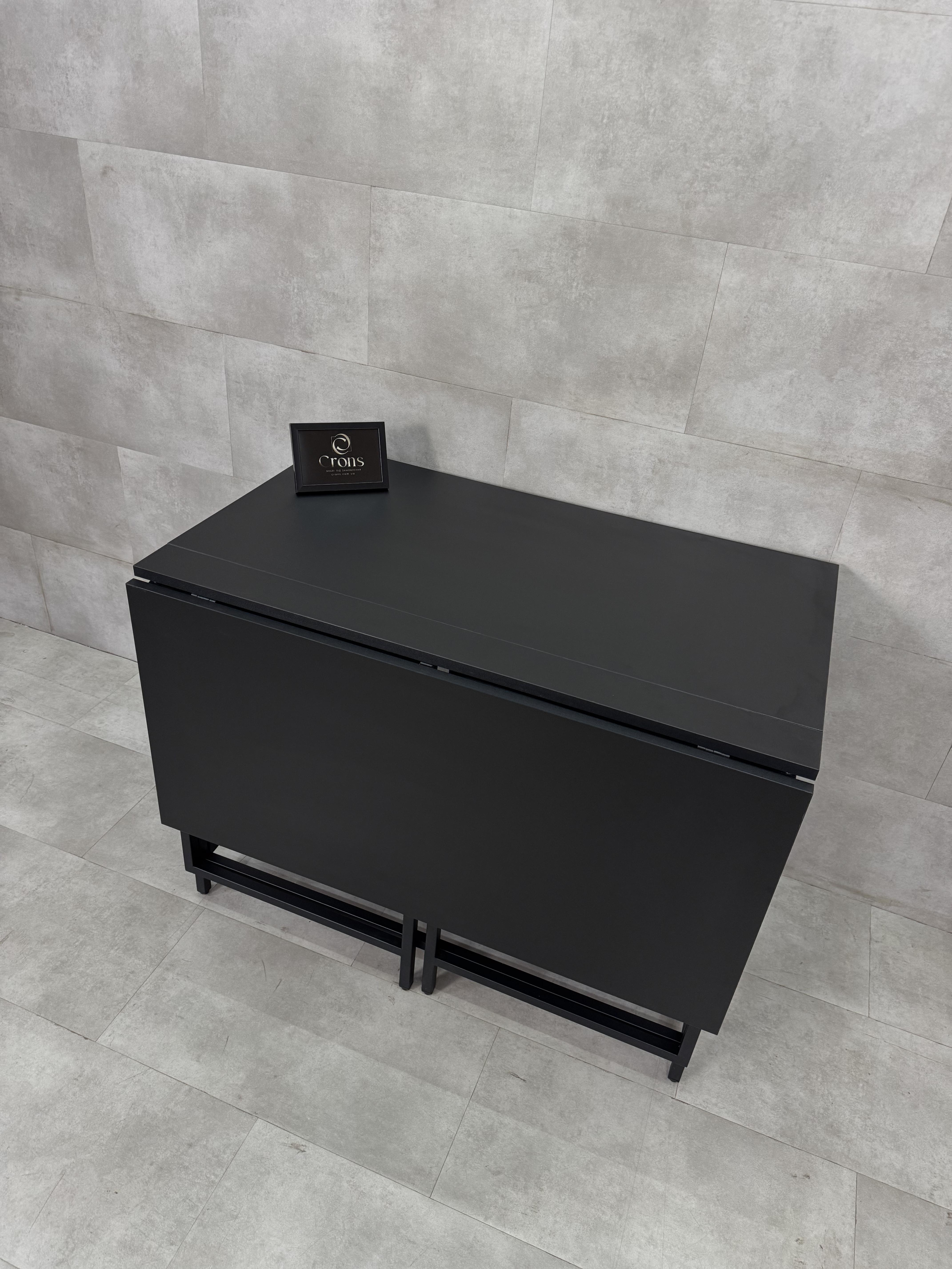 Стол-трансформер из металла и ЛДСП 750х1000х1080 мм Черный (ST20.2)