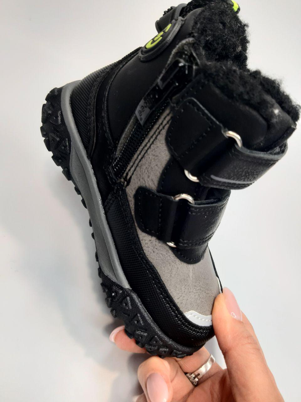 Черевики зимові Clibee для хлопчика р. 26 17,5 см Чорний (617 grey-green) - фото 3