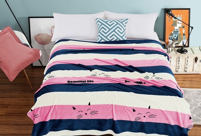 Плед TAGtextil велсофт Котики 200х220 см (ALM1922)