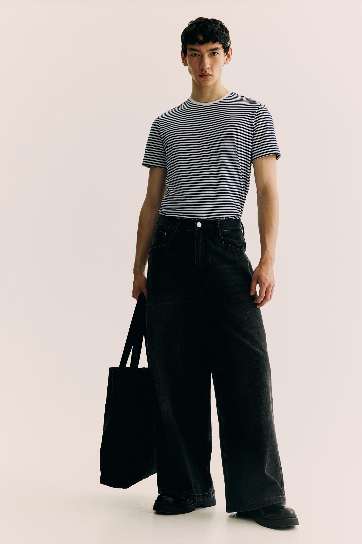 Футболка в полоску S Черно-белый (5700029wer)