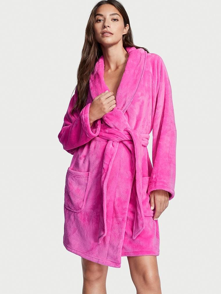 Халат Victoria's Secret Short Cozy Robe XS/S Розовый (60404721) - фото 3