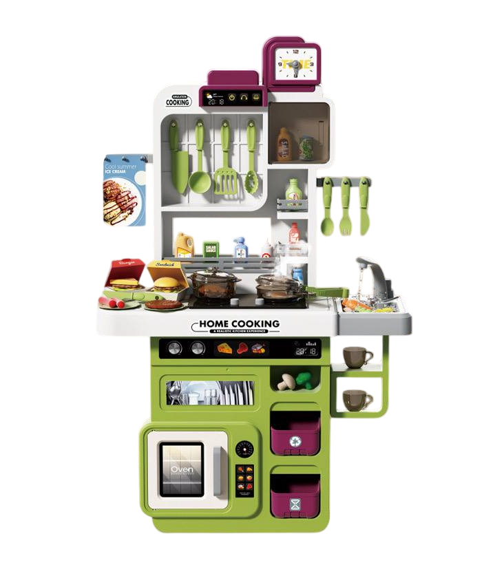 Детская кухня Limo Toy 918 А-В со светом/звуком/паром/водой 65 предметов Зеленый (2656499053)