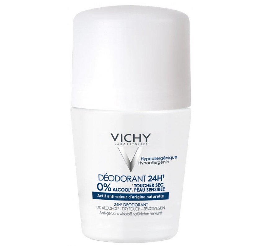 Дезодорант шариковый Vichy 24H Сухое прикосновение для чувствительной кожи 50 мл (35546244)