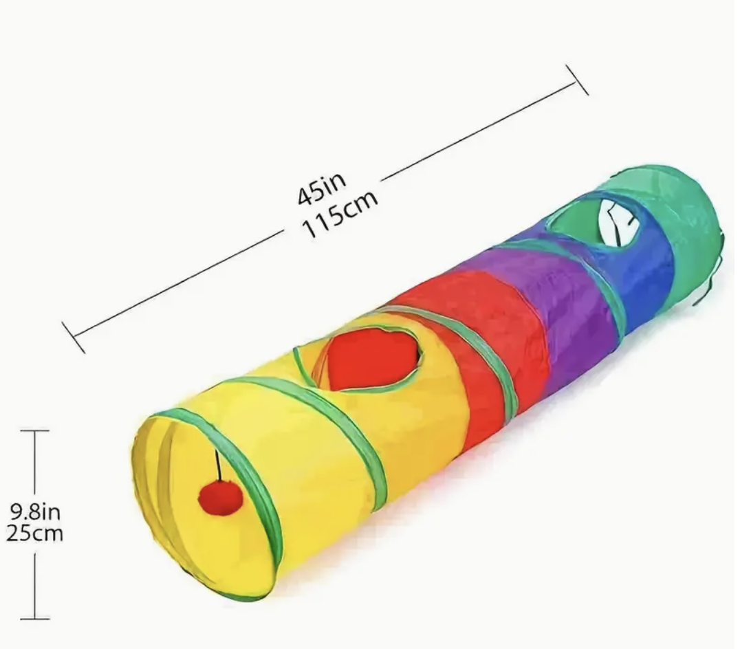 Тунель ігровий для котів універсальний з підвісною кулькою (28153645) - фото 3 Тунель ігровий для котів універсальний з підвісною кулькою (28153645) - фото 3