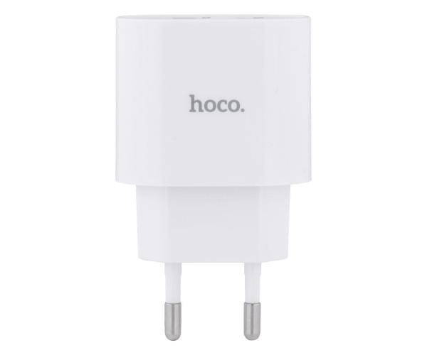 Пристрій зарядний мережевий Hoco C95A Lineal Type-C PD 20W USB QC3.0 18W White