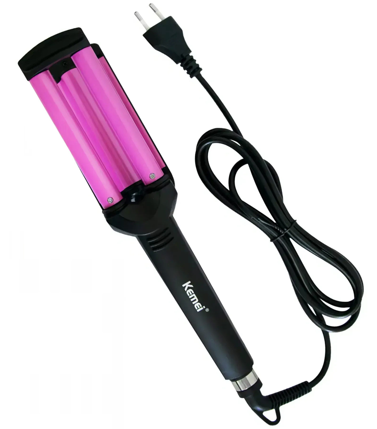 Потрійна плойка для завивки волосся з керамічним покриттям 45Вт, Kemei KM-2022 (L)