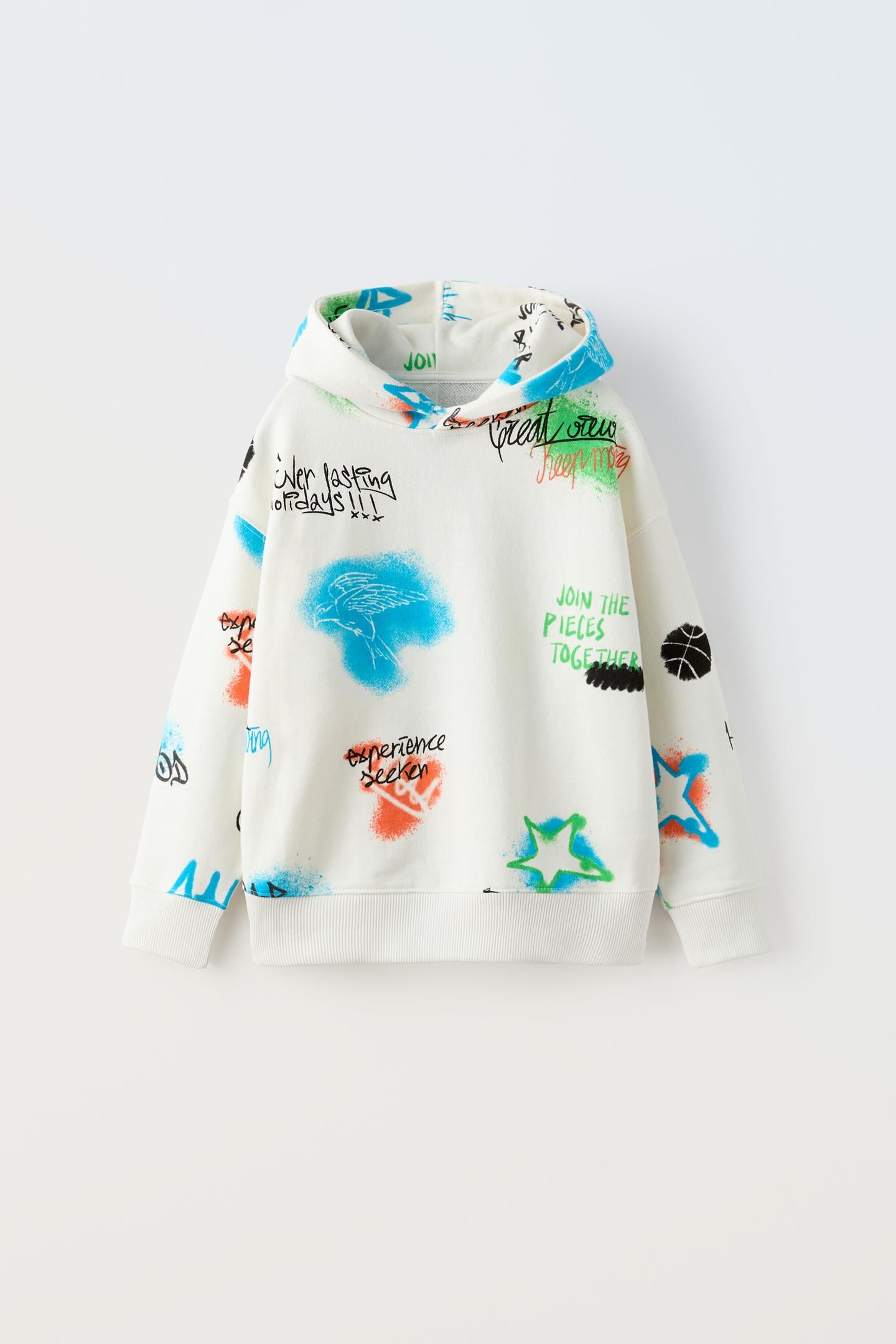 Худи для мальчика Zara 164 см Белый (3854701712)