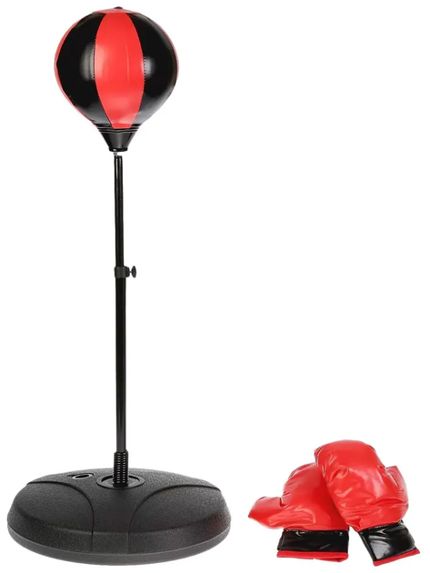 Боксерская груша для детей на металлической стойке с регулировкой высоты 90-120 см