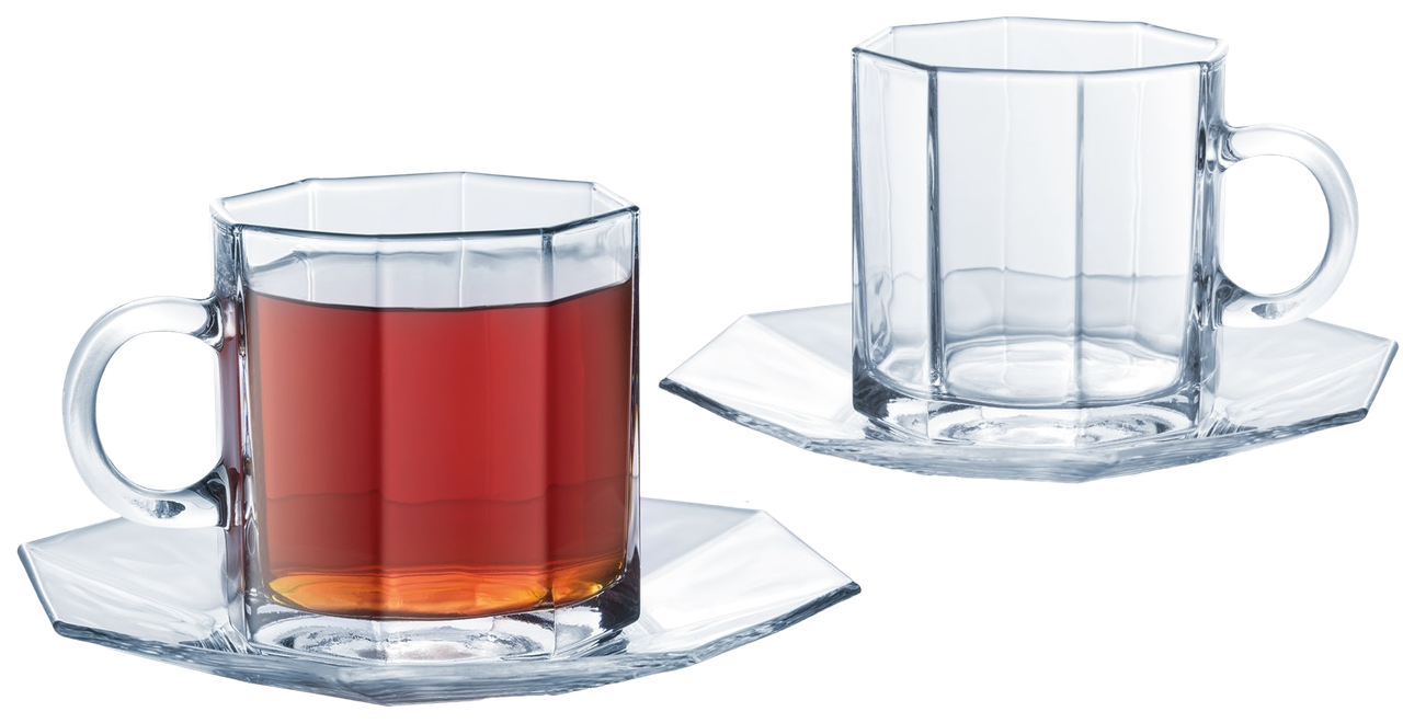 Сервіз чайний Luminarc OCTIME скло 6 персон 6х220 мл (X0323)