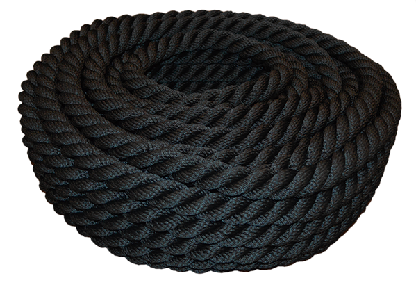 Канат для кросфіту Safety поліпропіленовий посилений 47 мм Чорний