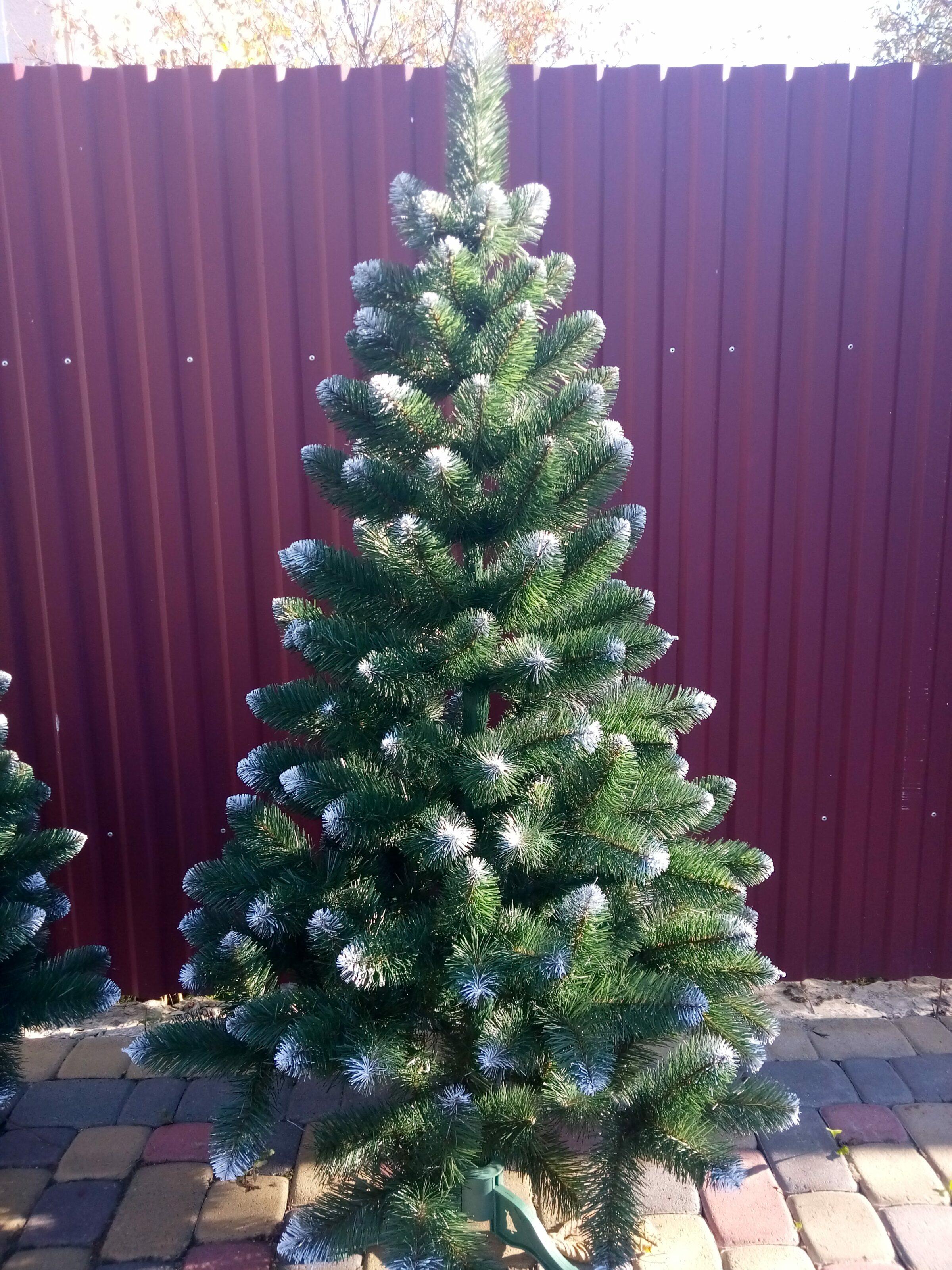 Ялинка штучна Хатинка Снігова Королева із засніженими кінчиками та підставкою 1,50 м Зелений (С.К-150) - фото 2 Ялинка штучна Хатинка Снігова Королева із засніженими кінчиками та підставкою 1,50 м Зелений (С.К-150) - фото 2