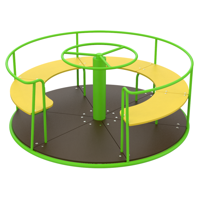 Карусель для детской площадки Kidigo со штурвалом Circle 160х160х75 см Разноцветный (1419112825)