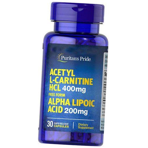 Ацетил L карнитин Acety L-Carnitine with Alpha Lipoic Acid 30 капс. (72367050)