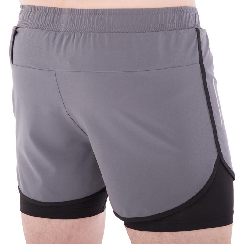 Шорти чоловічі спортивні Jason 62201 подвійні 2XL Сірий - фото 3 Шорти чоловічі спортивні Jason 62201 подвійні 2XL Сірий - фото 3