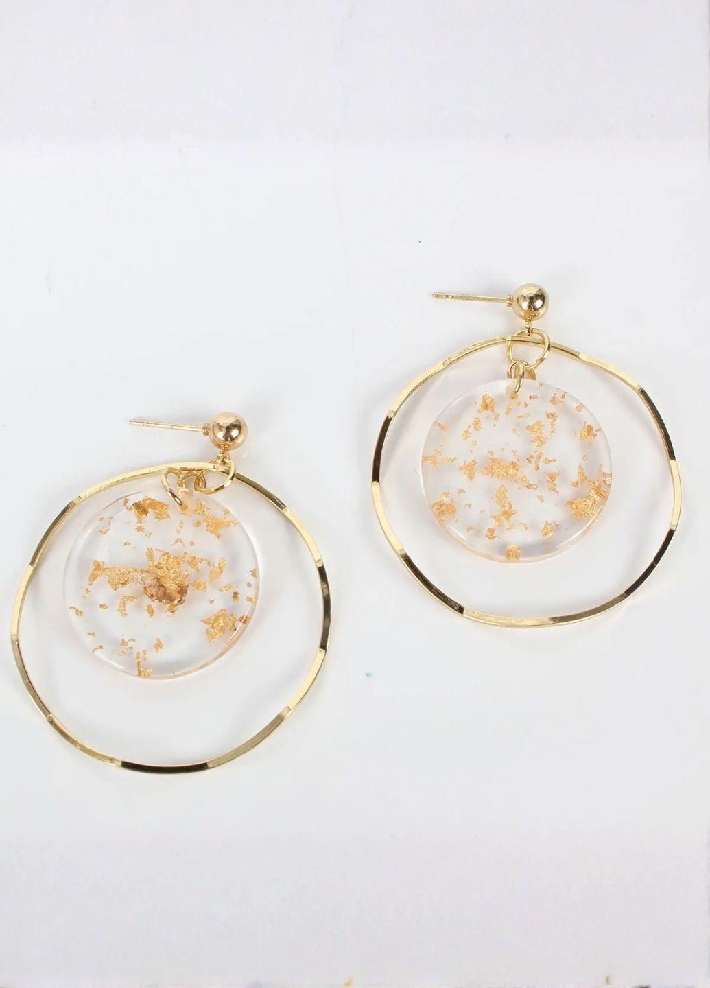 Серьги женские круги с медальонами Fashion Jewelry Золотистый (21374) Серьги женские круги с медальонами Fashion Jewelry Золотистый (21374)