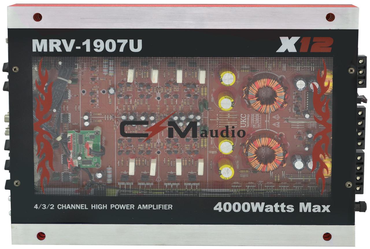 Усилитель звука автомобильный CMAudio MRV-1907U 4х-канальный 4000 W Silver/Red (3_00391)