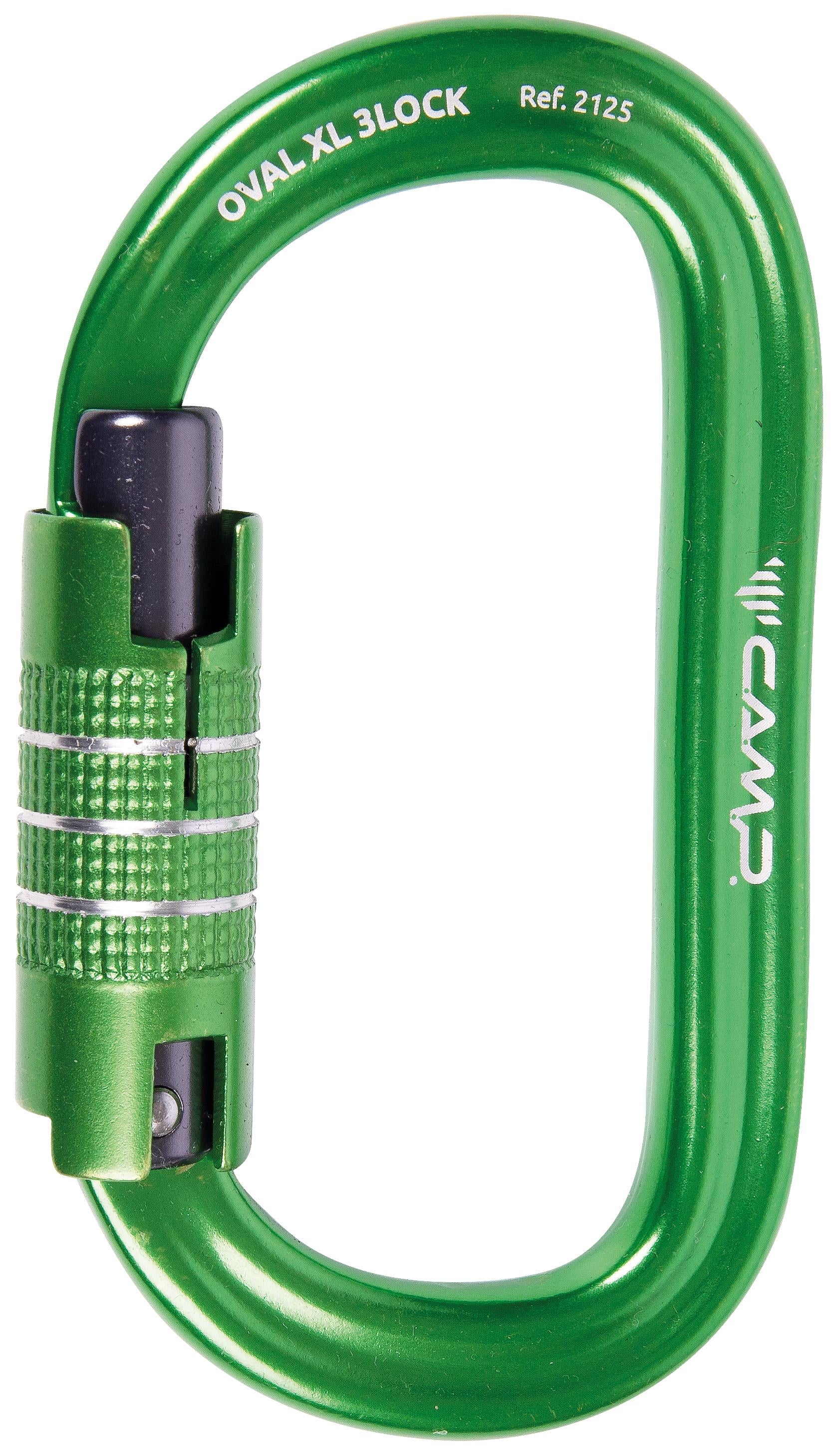Карабин алюминиевый CAMP OVAL XL 3LOCK Green (212501)