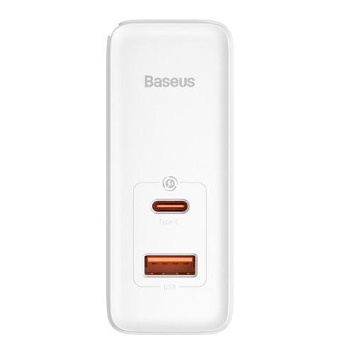 Зарядний пристрій мережевий BASEUS GaN5 Pro Fast Charger C/U 100W White (CCGP090202) - фото 2