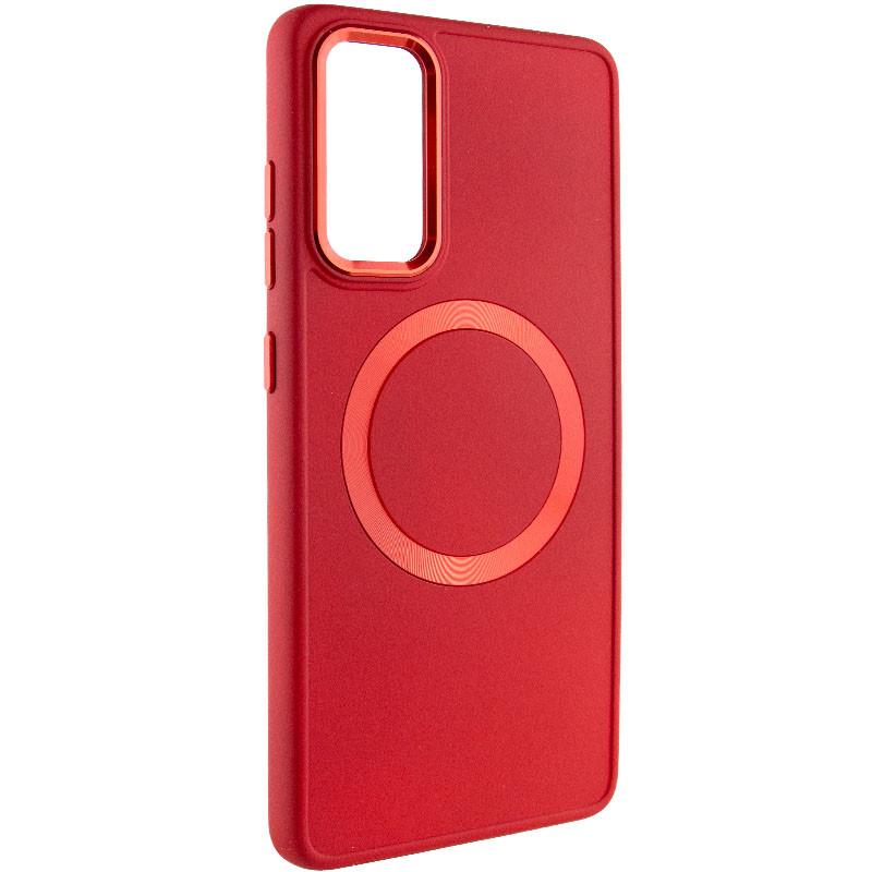 Противоударный TPU Чехол Bonbon Metal Style with MagSafe для Samsung Galaxy S20 FE Красный / Red - фото 1