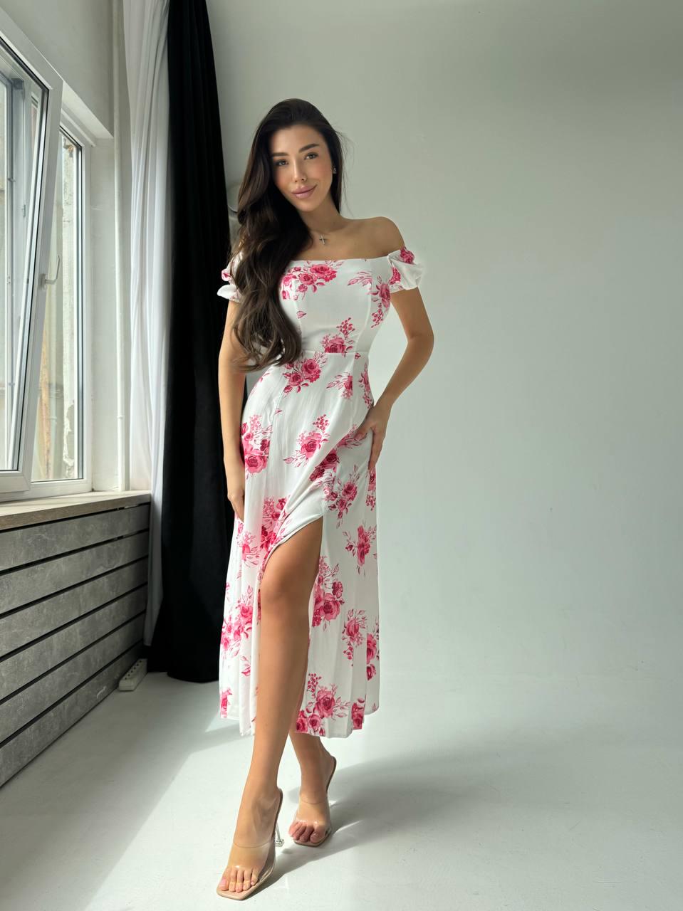 Сукня жіноча штапель р. 50-52 Рожевий (С1531-199/Д)