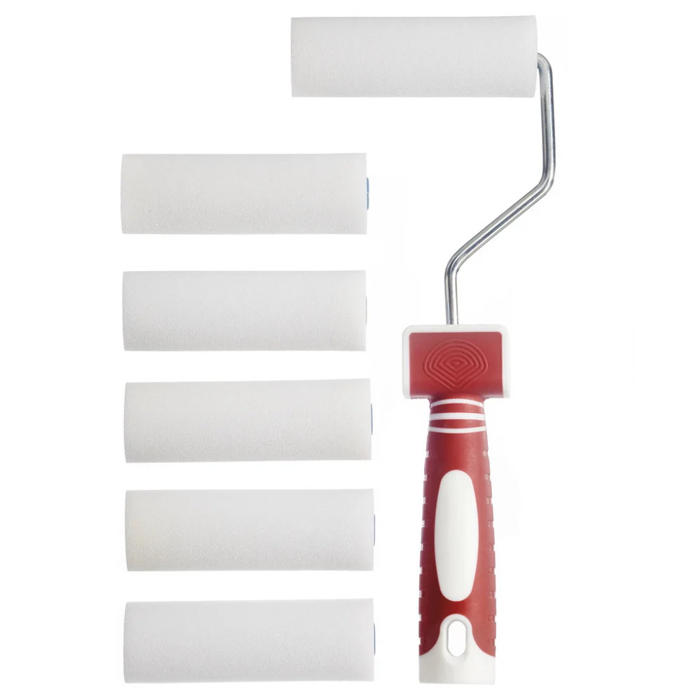 Набор валиков для лака и краски с ручкой PARKSIDE 6 валиков поролон (D1-00488)