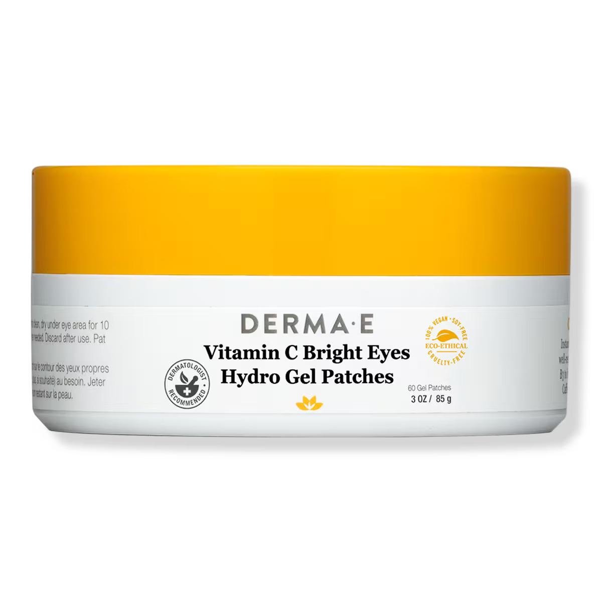 Гідрогелеві патчі DERMA E, Vitamin C Bright Eyes Hydro Gel Patches, 60 Patches