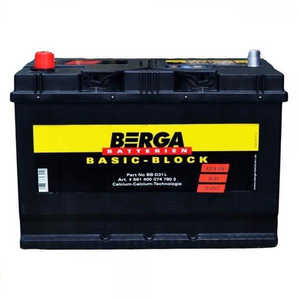 Аккумулятор автомобильный Berga Basic Block EN 595405083 95Ah-70Ah 830A (28283)