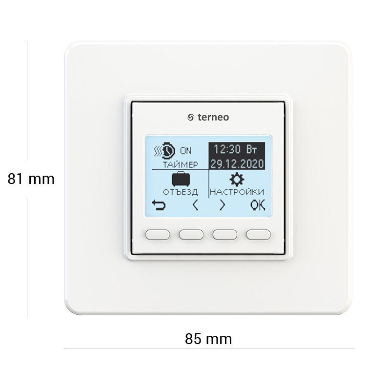 Терморегулятор настенный Terneo PRO Без датчика программируемый для инфракрасных панелей и конвекторов Белый - фото 3