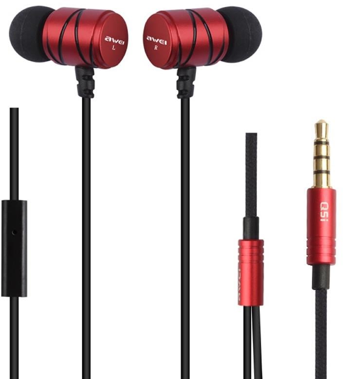 Наушники вакуумные проводные Awei ES-Q5i Red