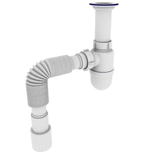 Сифон для раковины Optimum OPTI-11043 000029632 1 1/2" впуск Белый (272979)